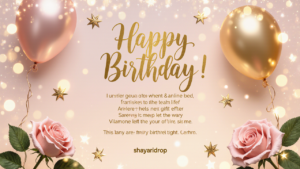 25+Beautiful Happy Birthday Poetry in English 2 Lines Text 2026 