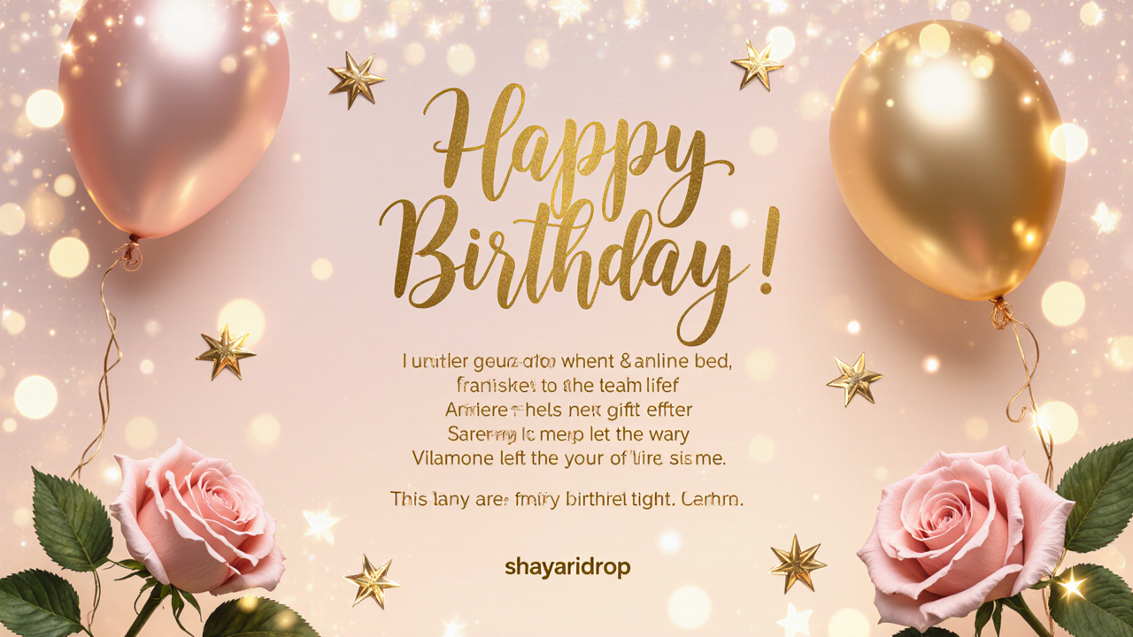 25+Beautiful Happy Birthday Poetry in English 2 Lines Text 2026 