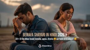 Bewafa Shayari In Hindi 2026 | 231+ दिल को छू लेने वाली दर्दभरी बेवफा शायरी, धोखा और टूटे दिल की शायरी