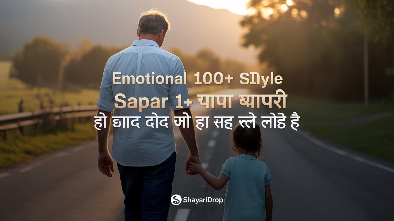 Emotional 100+ Papa Shayari पापा शायरी – वो छांव जो हर दर्द को सह लेती है 