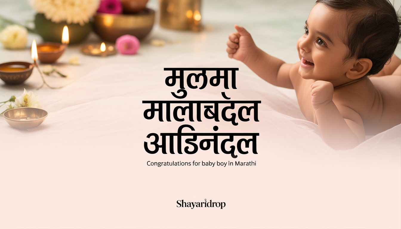 मुलगा झाल्याबद्दल अभिनंदन शुभेच्छा - Congratulations For Baby Boy In Marathi