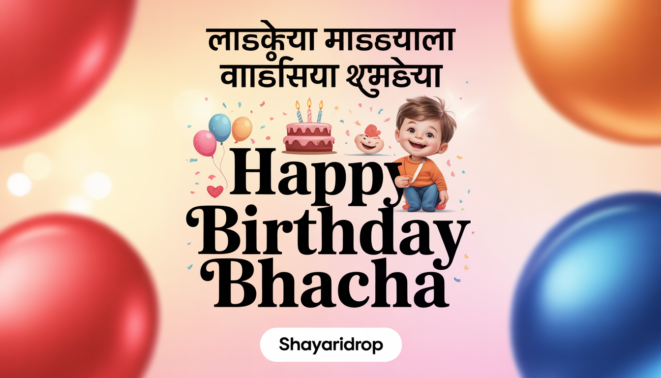 लाडक्या भाच्याला वाढदिवसाच्या शुभेच्छा Happy Birthday Bhacha Marathi