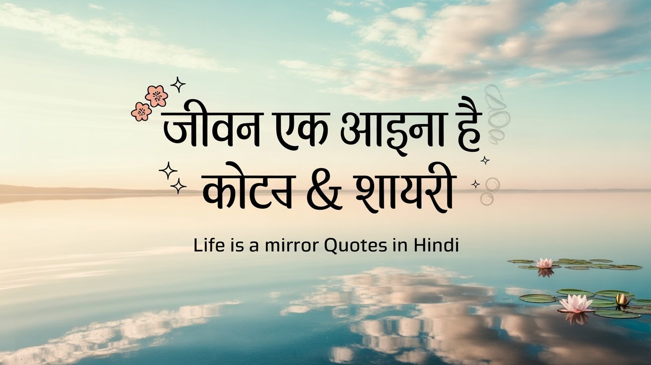 जीवन एक आइना है |कोट्स & शायरी | Life is a Mirror Quotes in Hindi